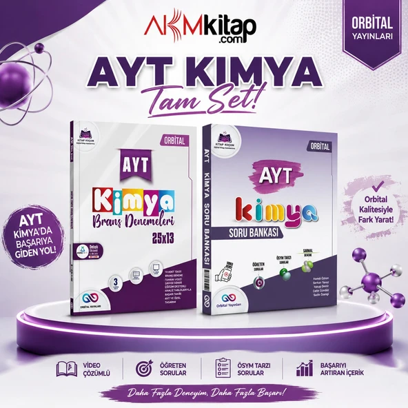 Orbital AYT Kimya Soru Bankası ve Deneme Seti 2 Kitap ürün görseli 1