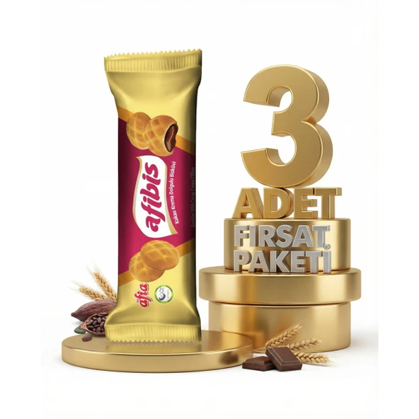 Afia Afibis Kakao Krema Dolgulu Bisküvi 3x75 Gr ürün görseli 1