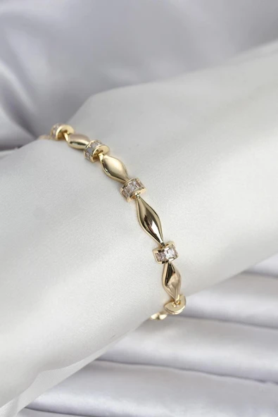 Pirinç Gold Renk Sütun Model Kadın Bileklik ürün görseli 1