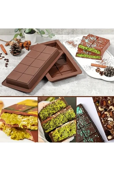Meşhur Dubai sı Kalıbı  - Büyük Tablet  Mum Kek Kalıbı Pasta Kalıbı ürün görseli 1