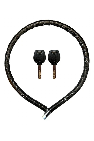 Yuma YM-752 Motorsiklet Kilidi Anahtarlı Körüklü Siyah ( Boy : 120cm-çap : 22mm ) ürün görseli 1
