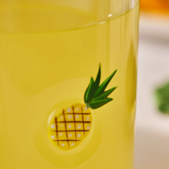 Karaca Pineapple Meşrubat Bardağı 420 ml Sarı - Resim 5