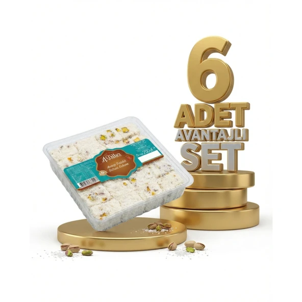 Abdurahman Tatlıcı Antep Fıstıklı Sultan Lokum 6x200 Gr ürün görseli 1