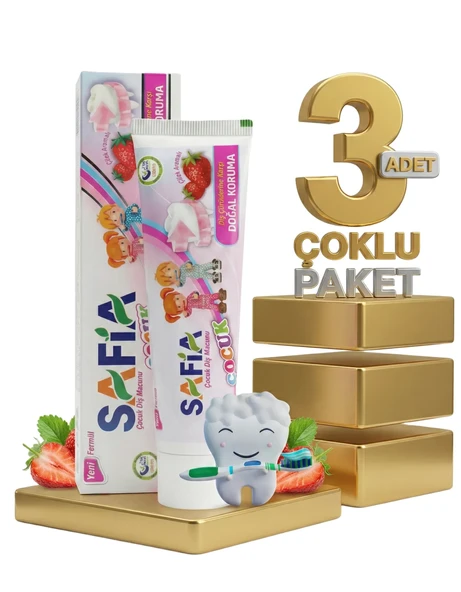 Safia Çocuk Diş Macunu 3x60 ml ürün görseli 1