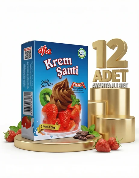 Afia Kakaolu Krem Şanti 12x150 Gr ürün görseli 1