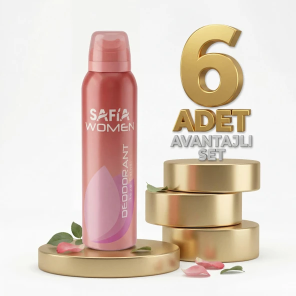 Safia Doğal Kadın Deodorant Taze Esinti 6x150 Ml ürün görseli 1