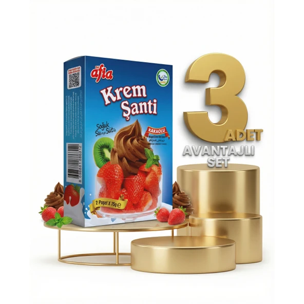 Afia Kakaolu Krem Şanti 3x150 Gr - Resim 2