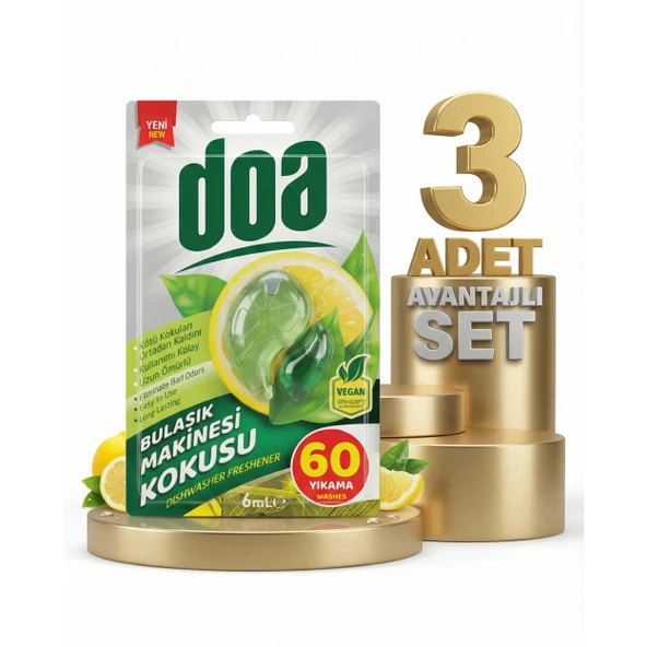 Doa Bulaşık Makinesi Kokusu 60 Yıkama 3x6 Ml ürün görseli 1