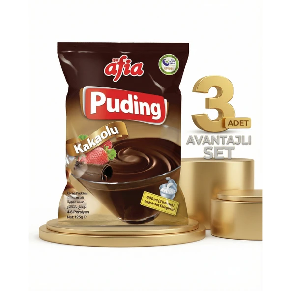 Afia Kakaolu Puding 3x125 Gr - Resim 2