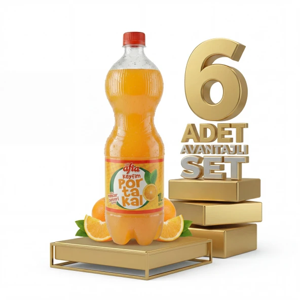 Afia Keyfim Portakallı Gazoz 6x1 Lt ürün görseli 1