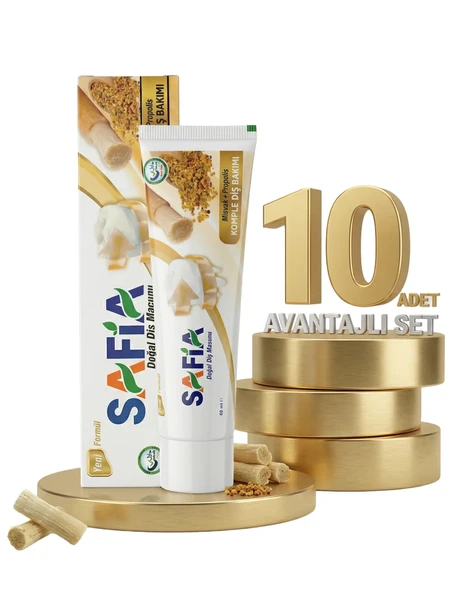 Safia Diş Macunu Misvak ve Propolis 10x60 ml - Resim 2