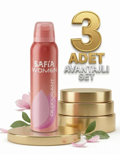 Safia Doğal Kadın Deodorant Taze Esinti 3x150 Ml ürün görseli 1