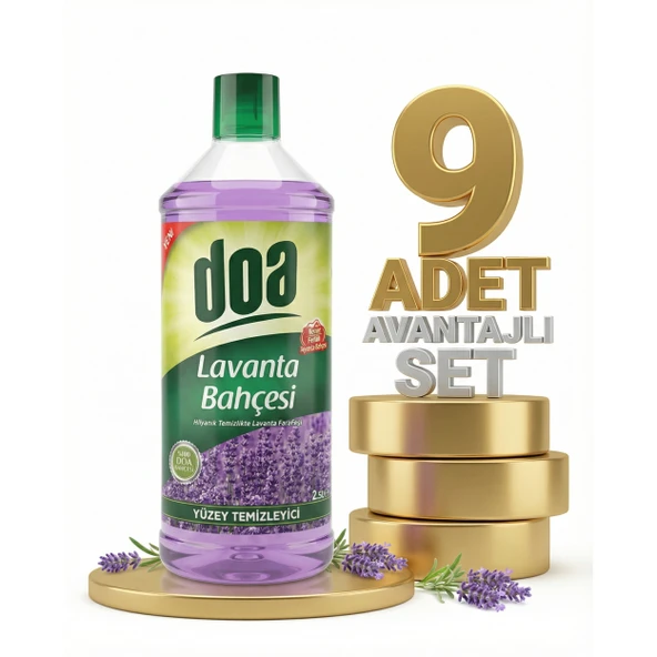 Doa Yüzey Temizleyici Lavanta Bahçesi 9x2,5 Lt ürün görseli 1