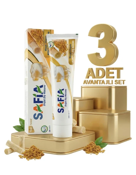 Safia Diş Macunu Misvak ve Propolis 3x100 ml ürün görseli 1