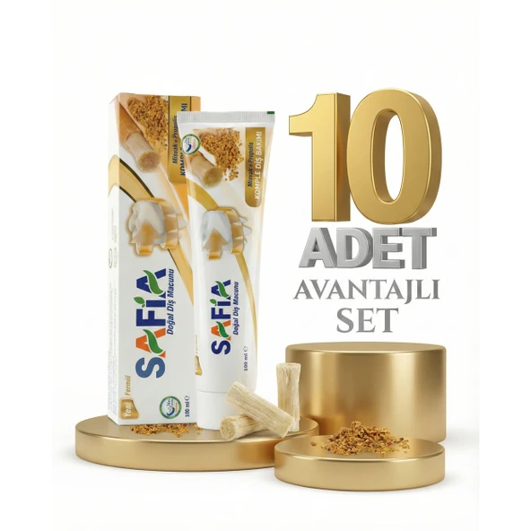 Safia Diş Macunu Misvak ve Propolis 10x100 ml ürün görseli 1