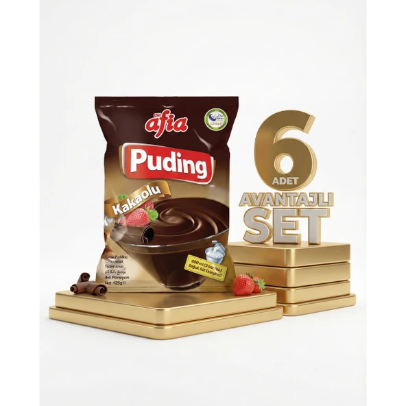 Afia Kakaolu Puding 6x125 Gr - Resim 2