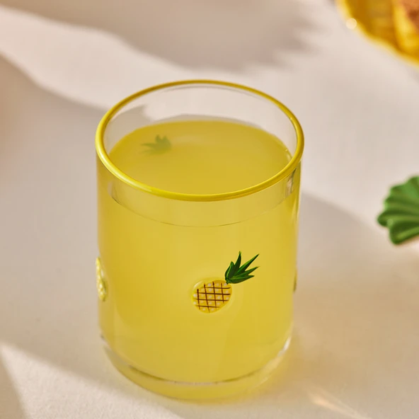 Karaca Pineapple Meşrubat Bardağı 420 ml Sarı - Resim 4