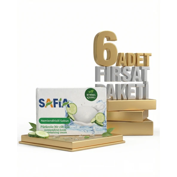 Safia Salatalık Nemlendirici Sabun 6x90 Gr ürün görseli 1