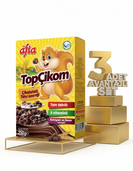 Afia Topçikom Çiko Tahıl Gevreği 3x250 Gr ürün görseli 1