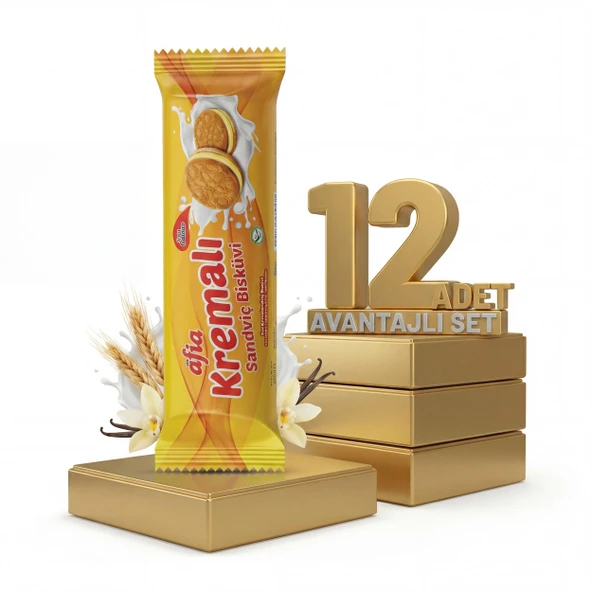 Afia Muz Kremalı Sandviç Bisküvi 12x60 Gr ürün görseli 1
