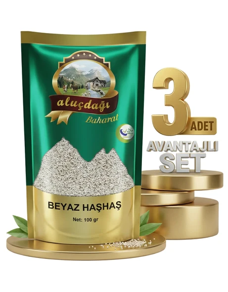 Aluçdağı Beyaz Haşhaş 3x100 Gr ürün görseli 1