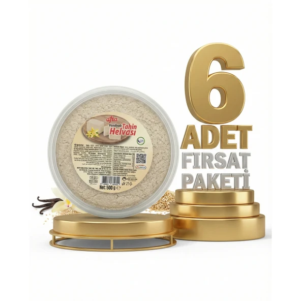 Afia Vanilyalı Tahin Helvası 6x500 Gr ürün görseli 1