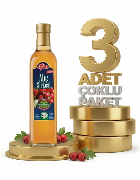 Afia Alıç Sirkesi Cam Şişe 3x500 Ml ürün görseli 1