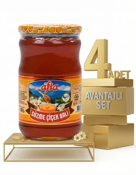 Afia Süzme Çiçek Bal 4x850 Gr - Resim 2