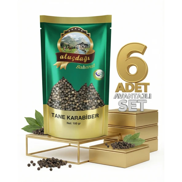 Aluçdağı Tane Karabiber 6x100 Gr ürün görseli 1