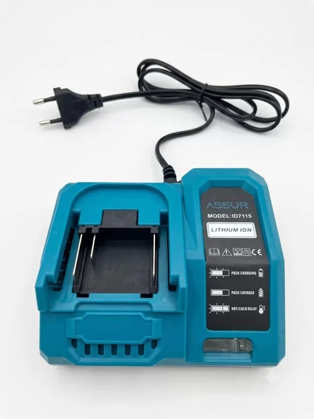 Kızaklı Şarj Aleti Model: 3 21V ASSUR Şarjlı Matkap ASR052 uyumludur. ürün görseli 1