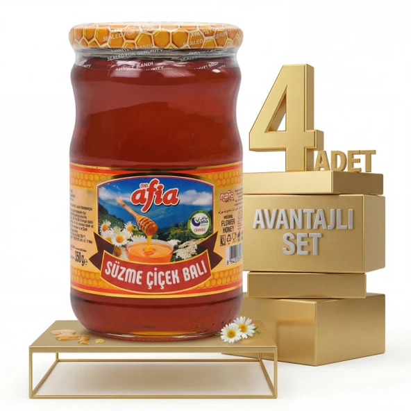 Afia Süzme Çiçek Bal 4x850 Gr ürün görseli 1