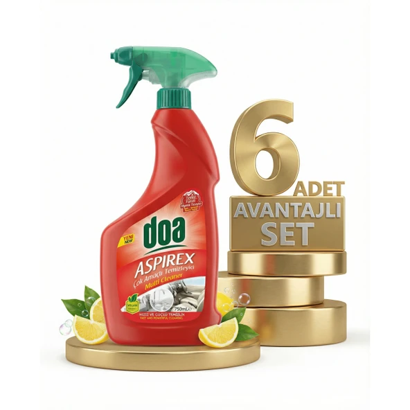 Doa Aspirex Çok Amaçlı Genel Temizleyici 6x750 Ml ürün görseli 1