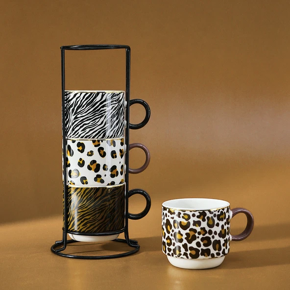 Karaca Leobra 5 Parça Standlı Çay Fincanı Seti 160 ml ürün görseli 1