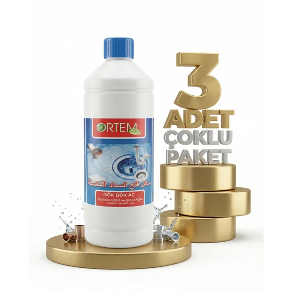 Ortem Sıvı Lavabo Açıcı 3x900 Gr ürün görseli 1