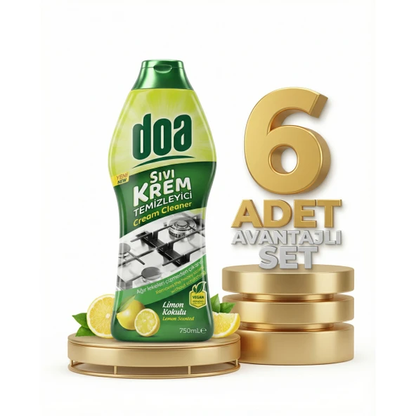 Doa Sıvı Krem Temizleyici Limon Kokulu 6x750 Ml ürün görseli 1