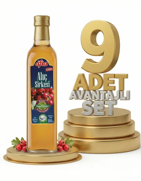 Afia Alıç Sirkesi Cam Şişe 9x500 Ml ürün görseli 1