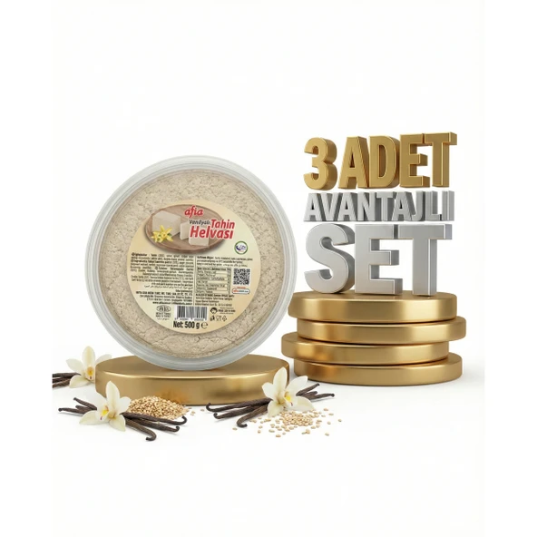 Afia Vanilyalı Tahin Helvası 3x500 Gr ürün görseli 1