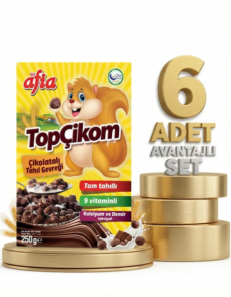Afia Topçikom Çiko Tahıl Gevreği 6x250 Gr ürün görseli 1