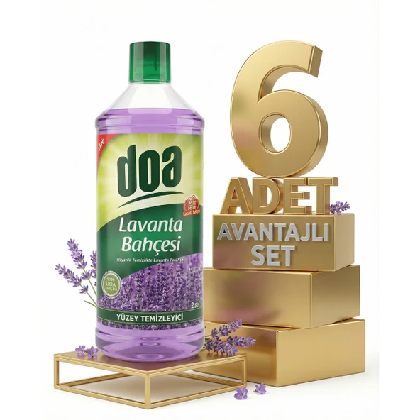Doa Yüzey Temizleyici Lavanta Bahçesi 6x2,5 Lt ürün görseli 1