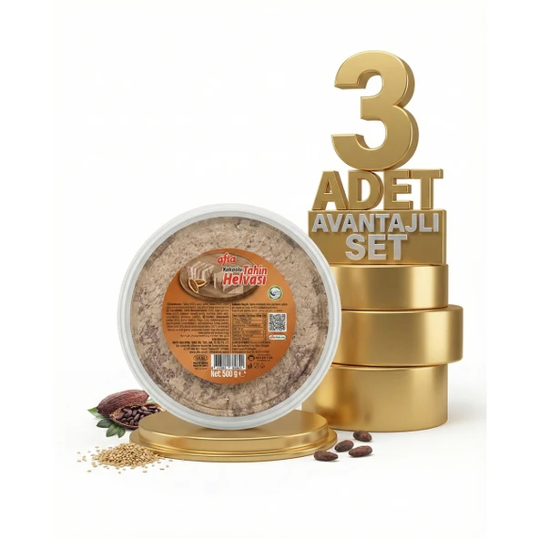 Afia Kakaolu Tahin Helvası 3x500 Gr ürün görseli 1