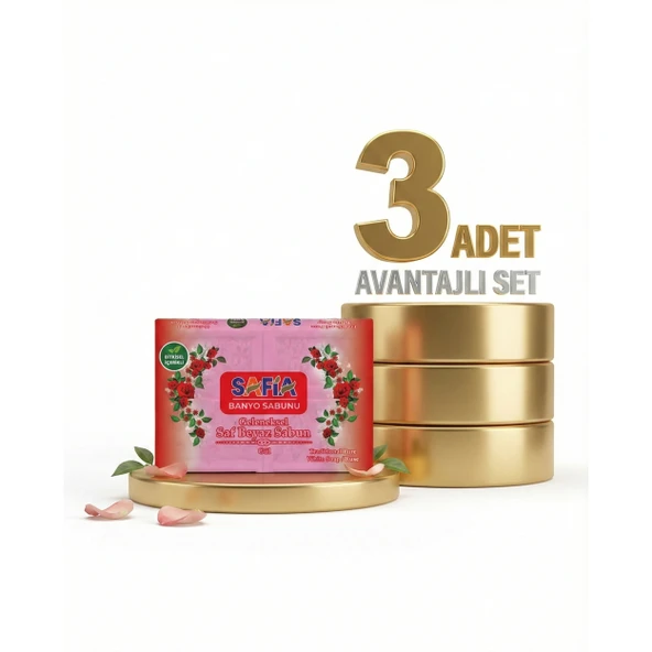 Safia Gül Banyo Sabunu 3x600 Gr - Resim 2