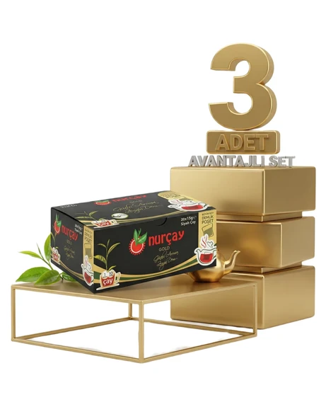 Nurçay Demlik Gold 3x(20X15 GR) ürün görseli 1