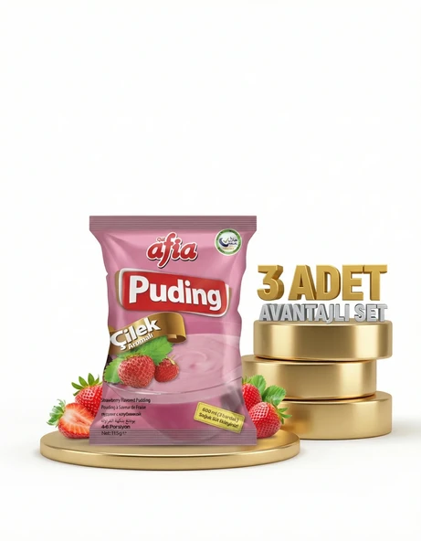 Afia Çilekli Puding 3x125 Gr ürün görseli 1