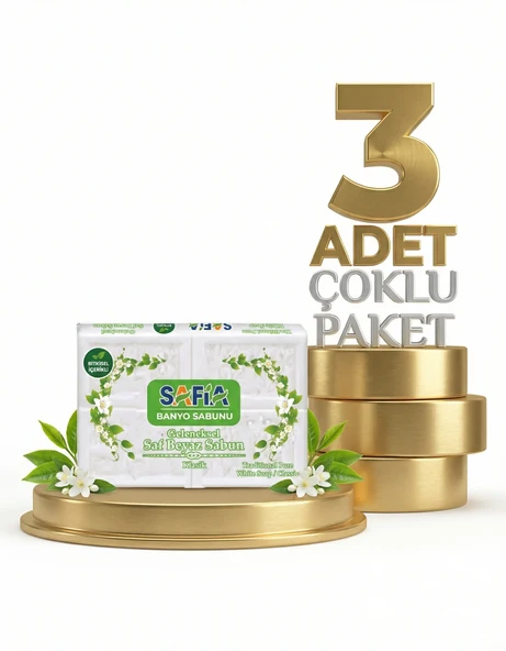 Safia Beyaz Banyo Sabunu 3x600 Gr ürün görseli 1