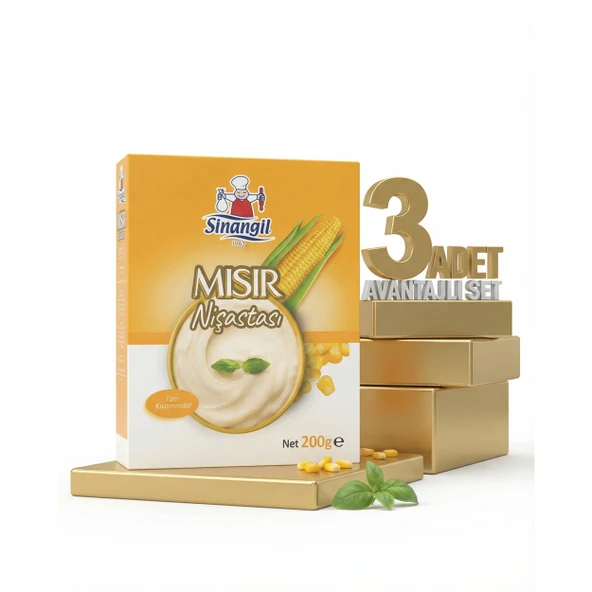 Sinangil Mısır Nişastası 3x200 Gr ürün görseli 1