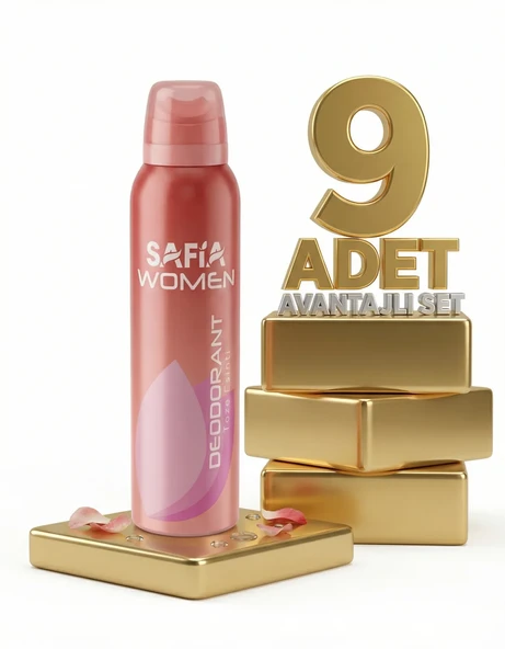 Safia Doğal Kadın Deodorant Taze Esinti 9x150 Ml ürün görseli 1