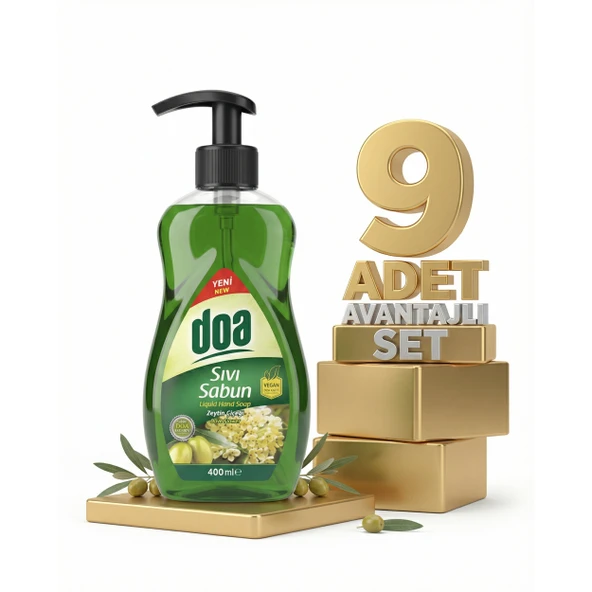Doa Sıvı El Sabunu Zeytin Çiçeği 9x400 Ml ürün görseli 1