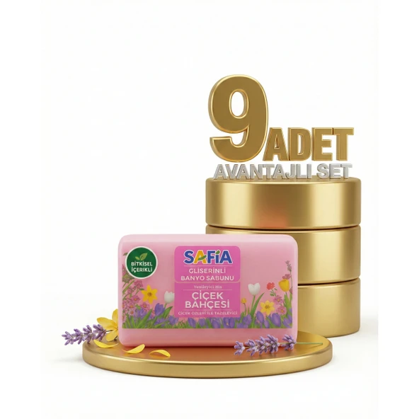 Safia Gliserinli Çiçek Bahcesi Banyo Sabunu 9x150 Gr ürün görseli 1