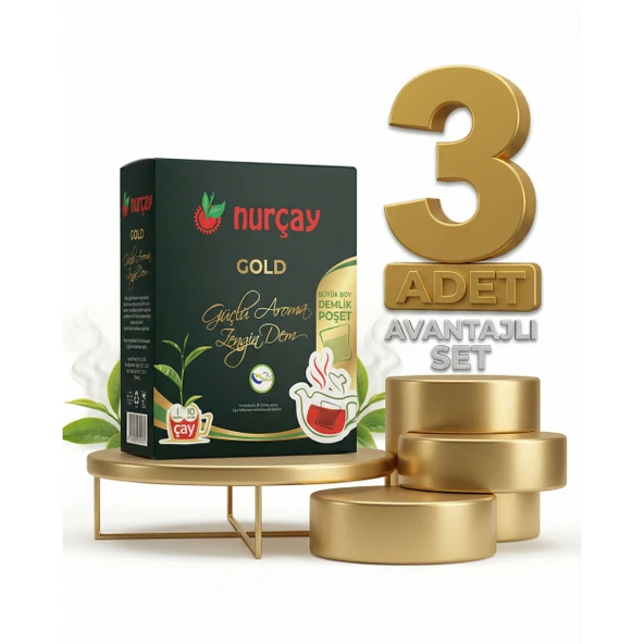 Nurçay Demlik Kutu Gold 3x(15X60 GR) ürün görseli 1