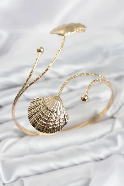 Pazu Bileklik Gold Renk Pirinç Deniz Kabuğu Model TJ-BB8567 ürün görseli 1